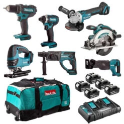 Combopack 7 Outils 18V (5x5,0 Ah) Dans Sac à Roulettes - MAKITA DLX7013PT1