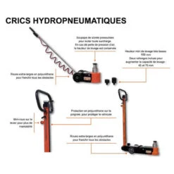 Cric Hydropneumatique à Hauteur D'entrée Extra Basse - BAHCO BH2402010 -Magasin D'Outils Pour La Maison cric hydropneumatique bahco bh2402010 2
