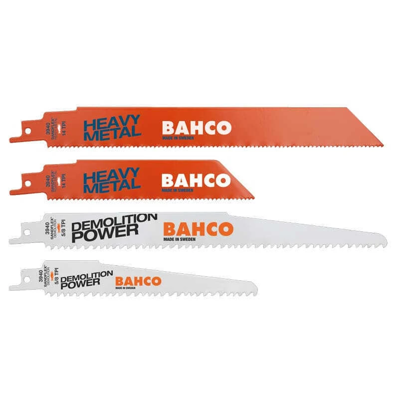 Jeu De Lames De Scie Sabre Bimétal Métaux Lourds Et Démolition (5 Pcs) - BAHCO 3940-HDD-SET-5P 3 Jeu De Lames De Scie Sabre Bimétal Métaux Lourds Et Démolition (5 Pcs) - BAHCO 3940-HDD-SET-5P