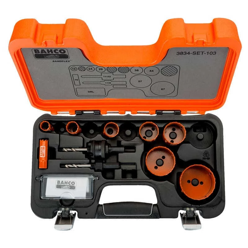 Jeu De Scies Trépans Bimétal Sandflex 16-67 Mm (11 Pcs) - BAHCO 3834-set-103 4 Jeu De Scies Trépans Bimétal Sandflex 16-67 Mm (11 Pcs) - BAHCO 3834-set-103 – Image 2