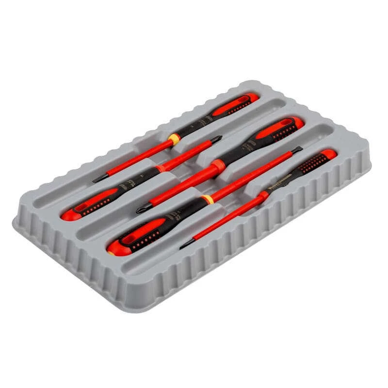 Jeu De Tournevis Isolés VDE ERGO™ Manche Tri-matière (5 Pcs) - BAHCO BE-9881S 3 Jeu De Tournevis Isolés VDE ERGO™ Manche Tri-matière (5 Pcs) - BAHCO BE-9881S