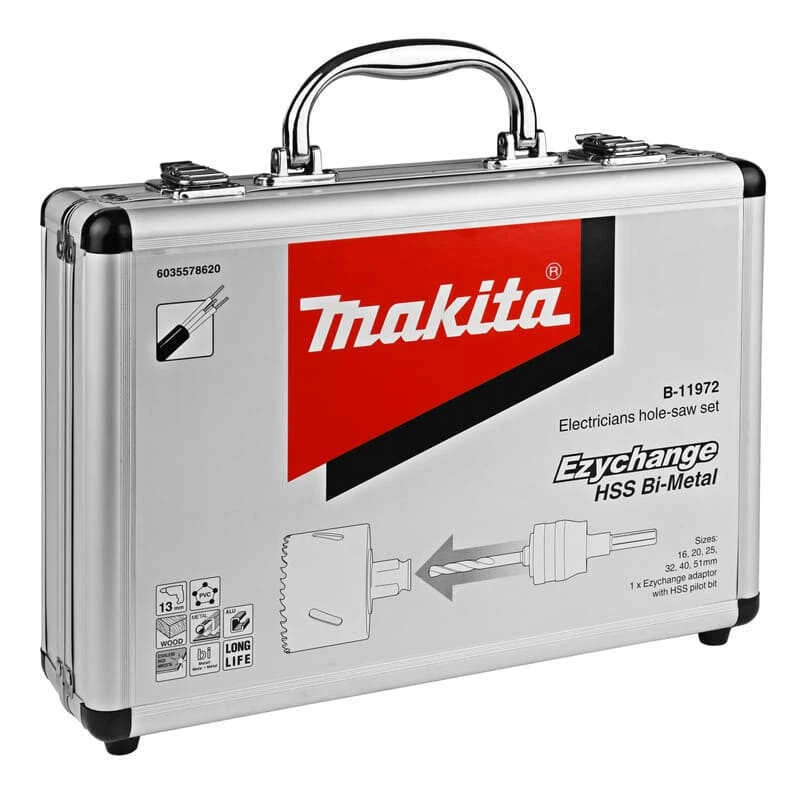 Kit électricien De 6 Scies Cloches Haute Qualité - MAKITA B-11972 5 Kit électricien De 6 Scies Cloches Haute Qualité - MAKITA B-11972 – Image 3