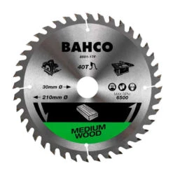 Lame De Scie Circulaire Ø190 Mm 20 Dents Pour Le Bois - BAHCO 8501-15