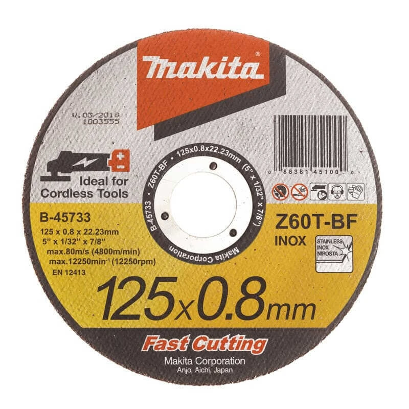 Lot De 5 Disques à Tronçonner Pour Meuleuse Ø125mm - MAKITA B-45733-5 4 Lot De 5 Disques à Tronçonner Pour Meuleuse Ø125mm - MAKITA B-45733-5 – Image 2