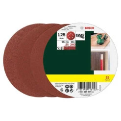 Lot D'abrasifs Ø125 Mm Grain 80-120-240 (25 Pcs) - BOSCH 2607019497