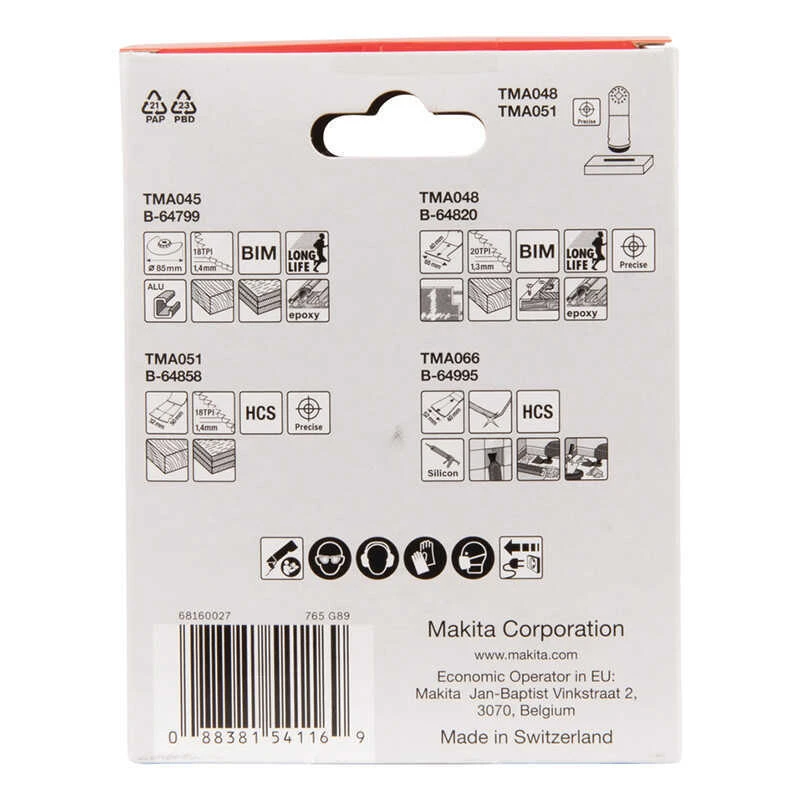 Jeu De Lames Pour Découpeur Ponceur STARLOCK (4 Pcs) - MAKITA B-67505 5 Jeu De Lames Pour Découpeur Ponceur STARLOCK (4 Pcs) - MAKITA B-67505 – Image 3