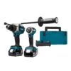 Pack 2 Outils 18V (DHP481 + DTD154) (2x5,0 Ah) En MAKPAC - MAKITA DLX2176TJ -Magasin D'Outils Pour La Maison pack perceuse dhp481 visseuse dtd154 makita dlx2176tj