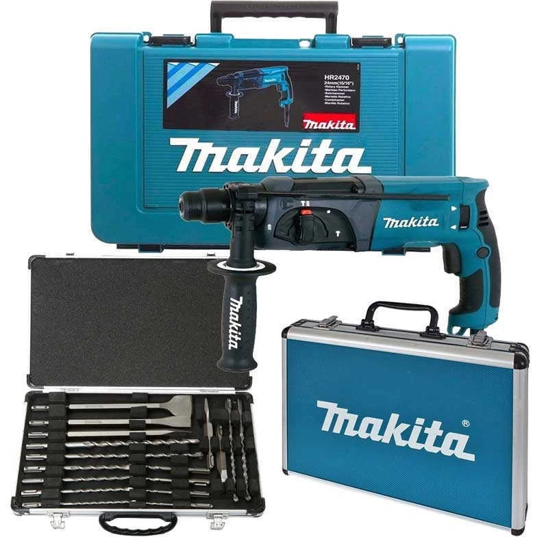 Perforateur Burineur SDS-Plus 780W Dans Coffret Avec 17 Forêts Et Burins - MAKITA HR2470-D-42444 3 Perforateur Burineur SDS-Plus 780W Dans Coffret Avec 17 Forêts Et Burins - MAKITA HR2470-D-42444
