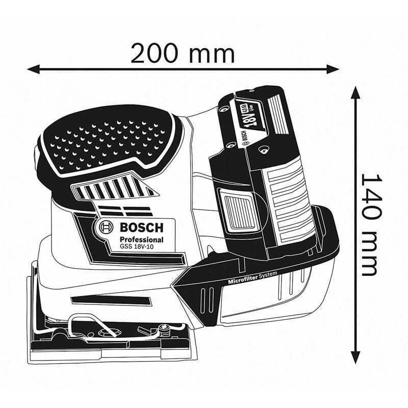 Ponceuse Vibrante 18V (Produit Seul) GSS 18V-10 - BOSCH 06019D0200 5 Ponceuse Vibrante 18V (Produit Seul) GSS 18V-10 - BOSCH 06019D0200 – Image 3