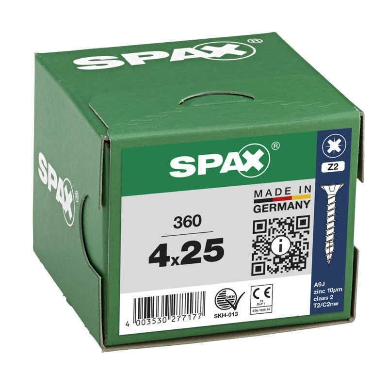 Vis Cruciforme à Tête Fraisée Filetage Total Z2 Acier Inoxydable (360 Pcs) - SPAX 6 Vis Cruciforme à Tête Fraisée Filetage Total Z2 Acier Inoxydable (360 Pcs) - SPAX – Image 4