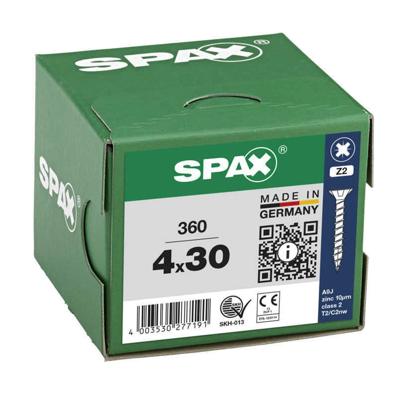 Vis Cruciforme à Tête Fraisée Filetage Total Z2 Acier Inoxydable (360 Pcs) - SPAX 7 Vis Cruciforme à Tête Fraisée Filetage Total Z2 Acier Inoxydable (360 Pcs) - SPAX – Image 5