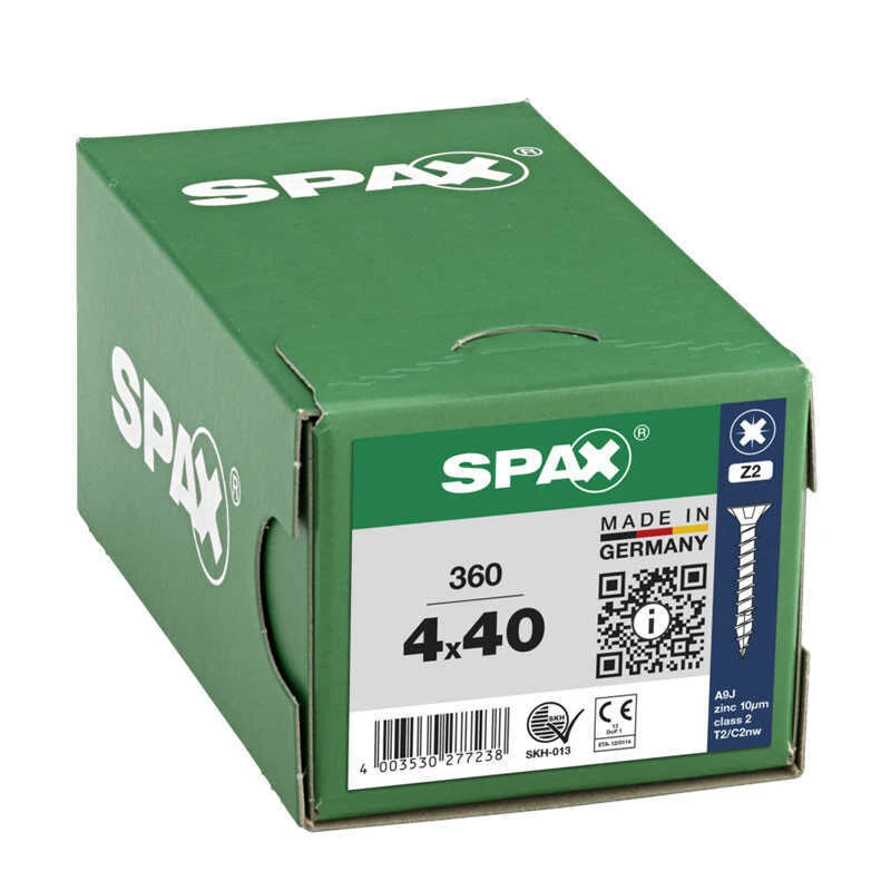 Vis Cruciforme à Tête Fraisée Filetage Total Z2 Acier Inoxydable (360 Pcs) - SPAX 9 Vis Cruciforme à Tête Fraisée Filetage Total Z2 Acier Inoxydable (360 Pcs) - SPAX – Image 7